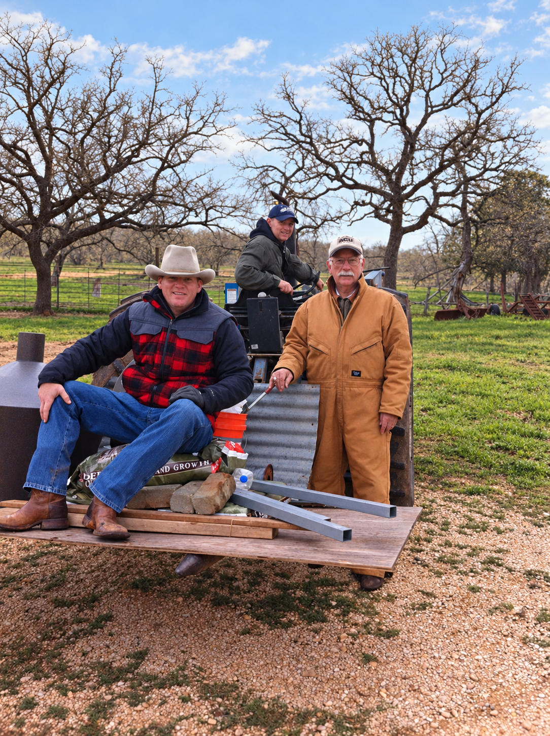 Three generations of Sladeks working at the SCI ranch in Dale, Texas
